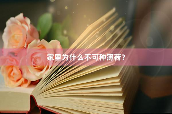 家里为什么不可种薄荷？