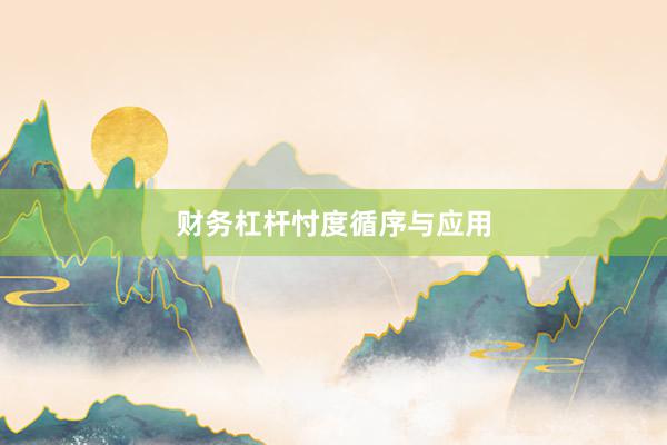 财务杠杆忖度循序与应用